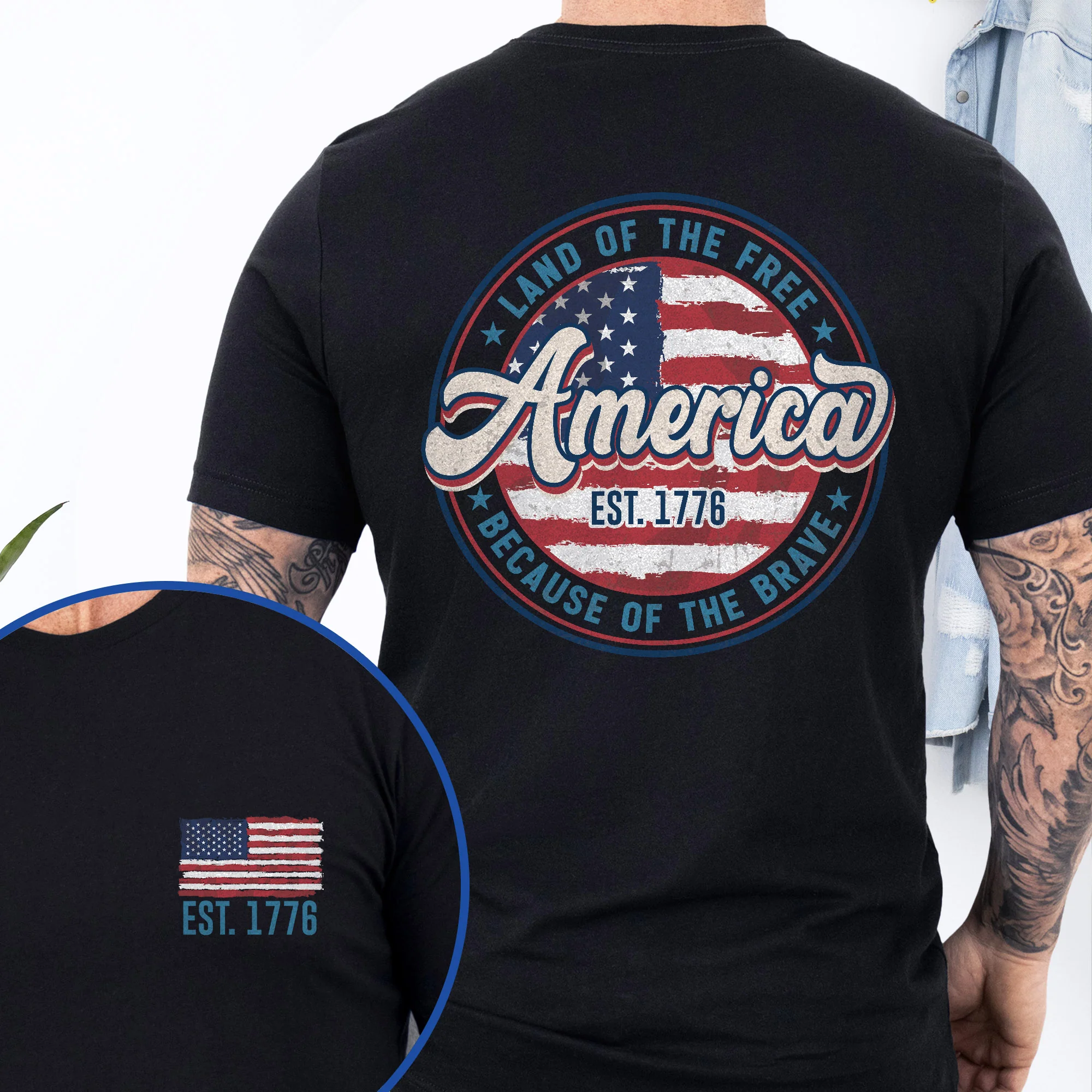 America Est. 1776 Land Of The Free Because Of The Brave T-Shirt