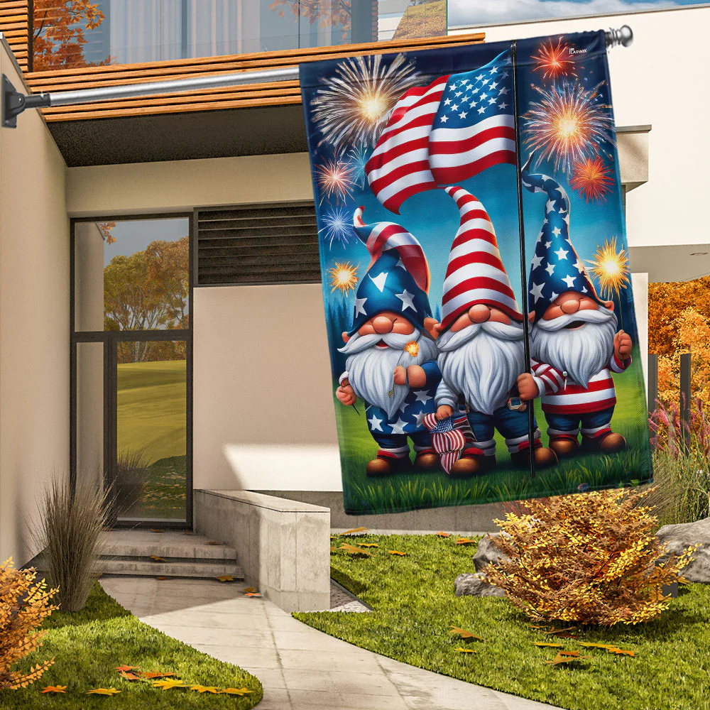 Bimipi American Flag - Patriotic Gnomes 4th of july Flag
