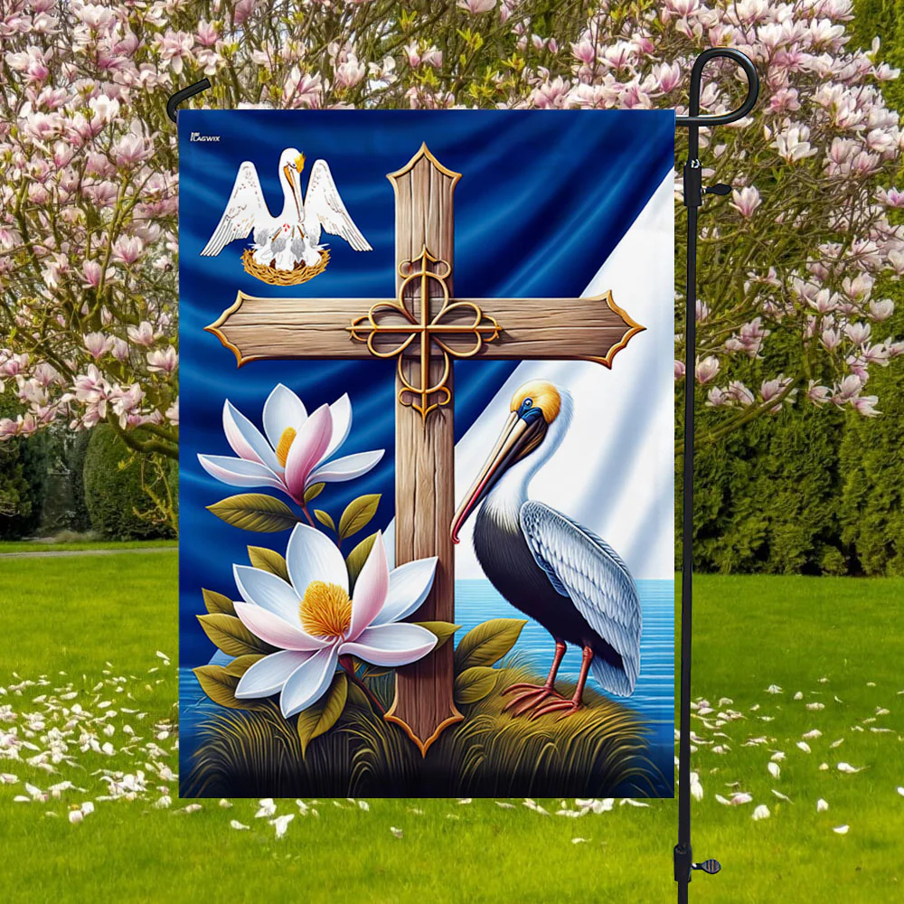 Bimipi Louisiana Christian Cross Flag