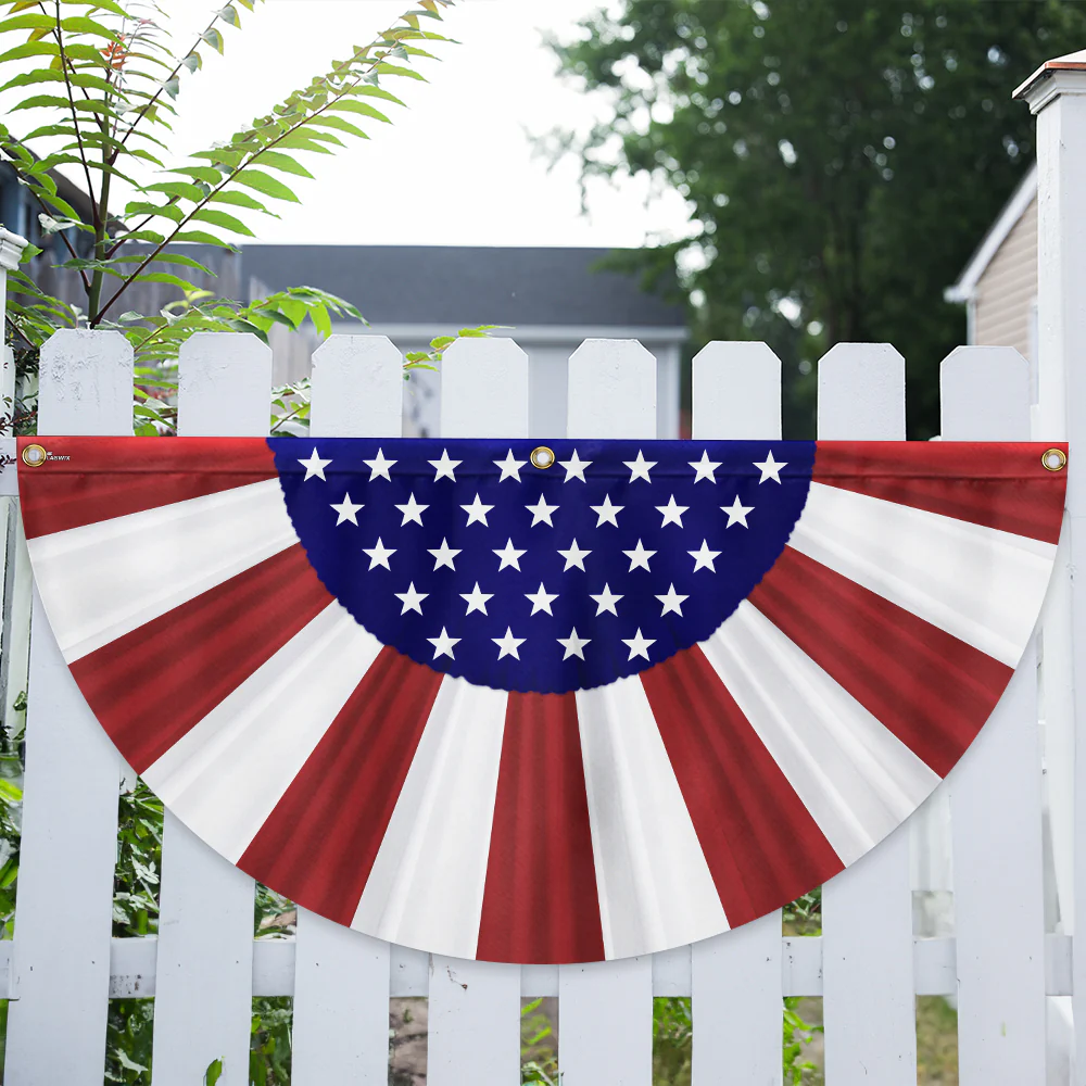 Bimipi American Flag - Patriotic American Non-Pleated Fan Flag