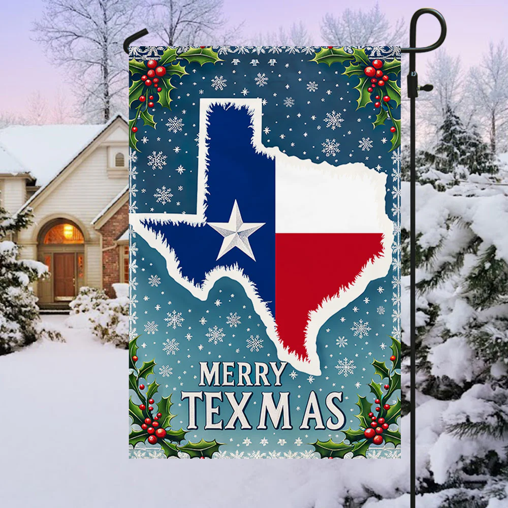 Texas Christmas Merry Texmas Flag