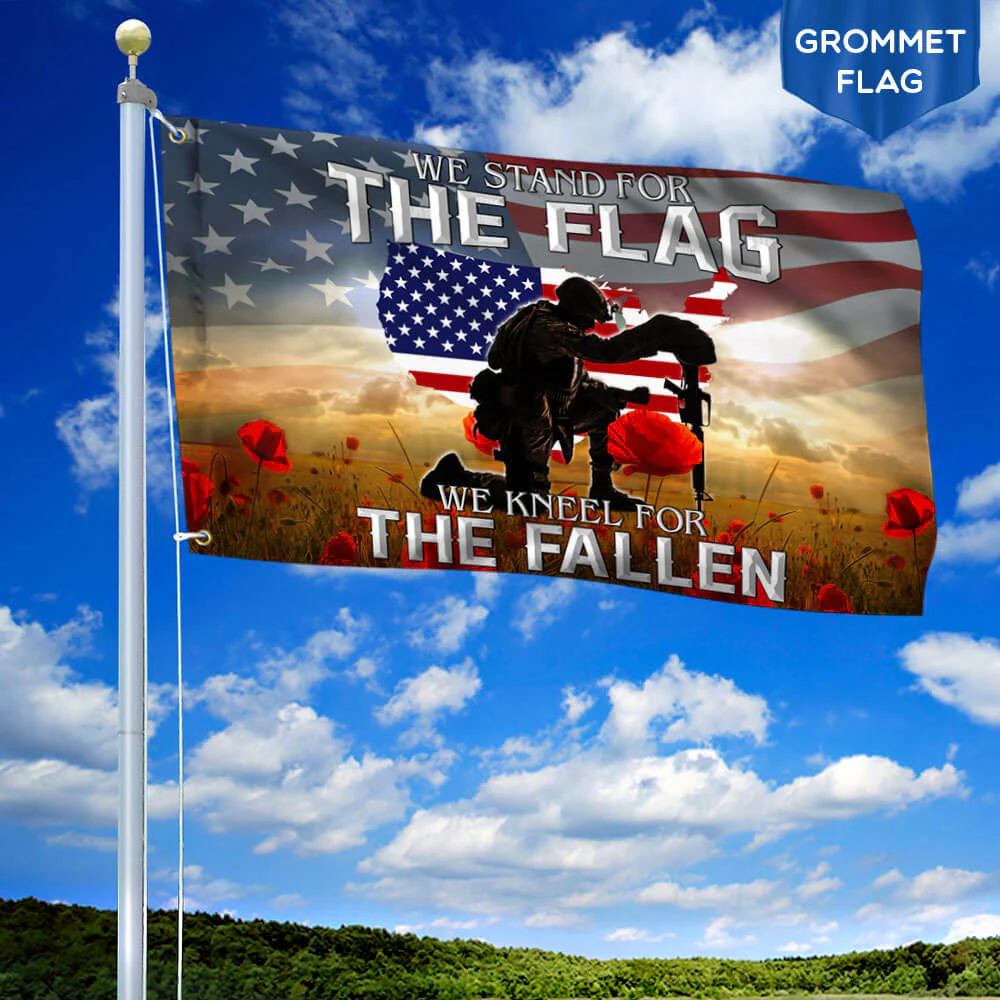 Veterans Day Flag Flag We Kneel For The Fallen American Flag