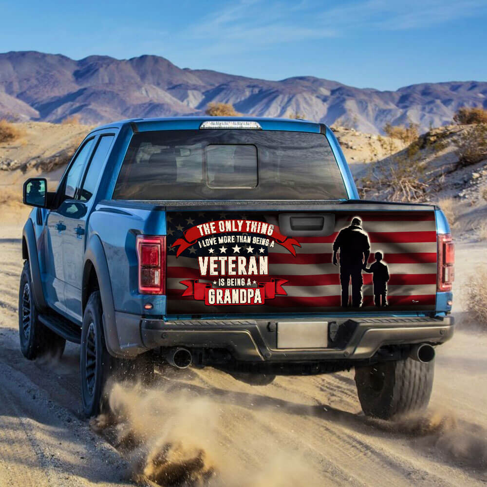 Veteran Grandpa Truck Tailgate Decal Sticker Wrap