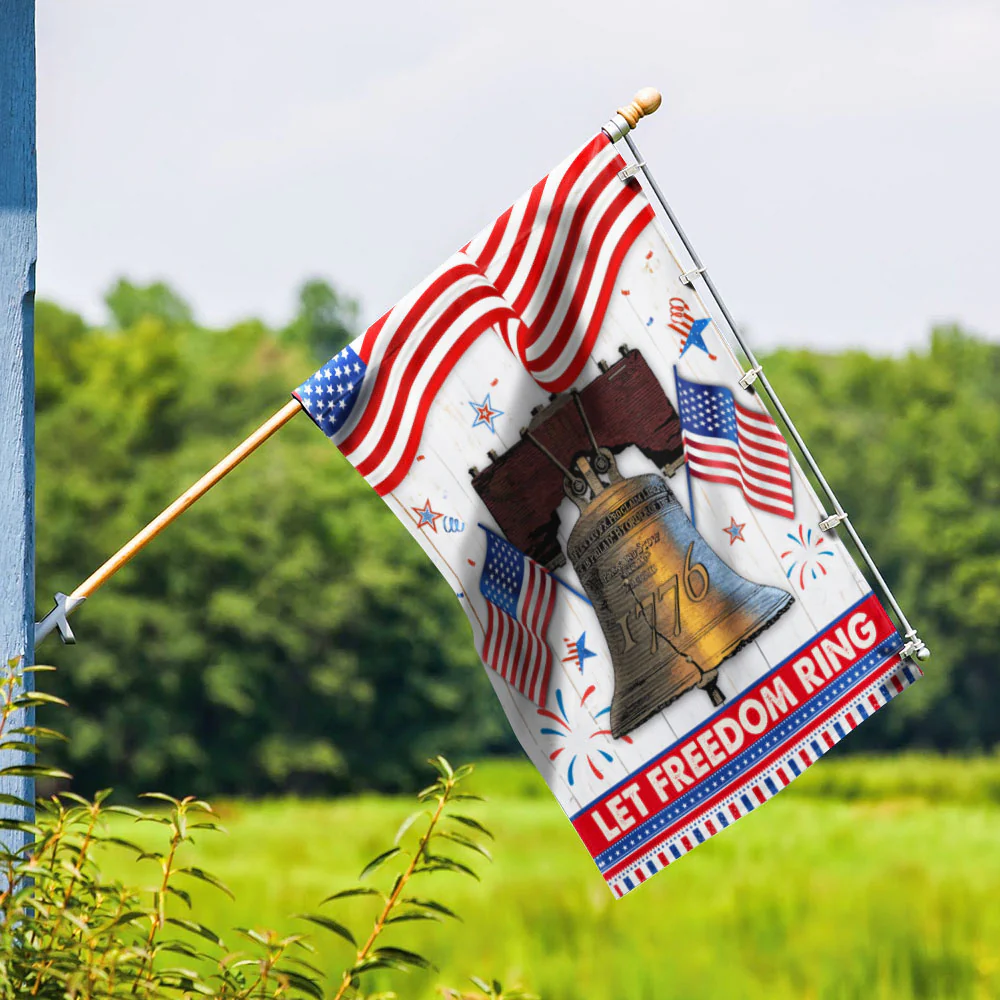 Bimipi American Flag - Let Freedom Ring Independence Day Liberty Bell Flag