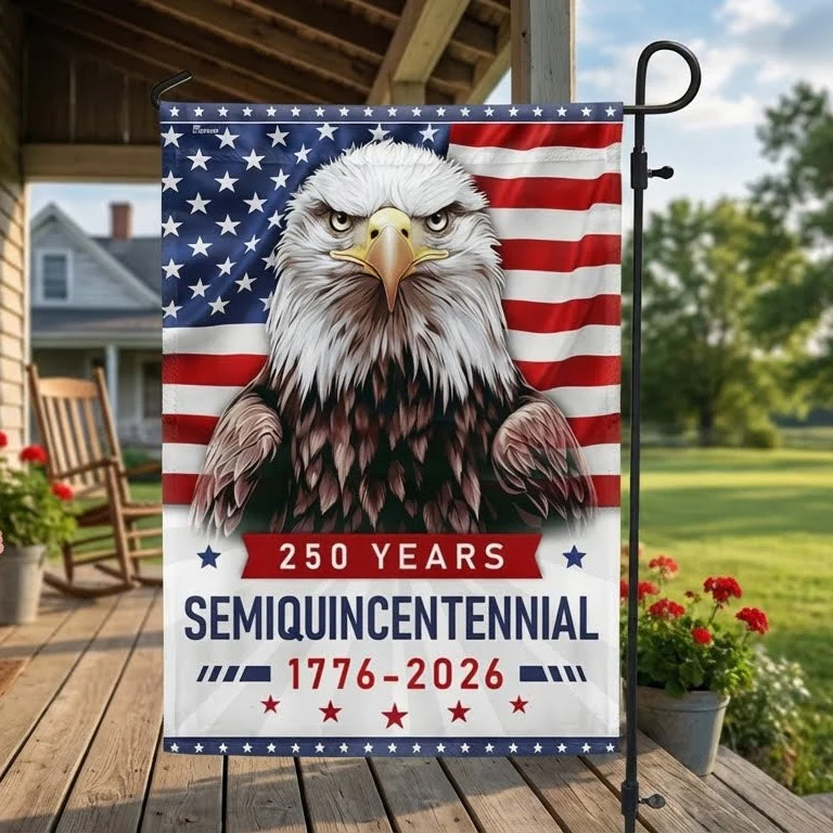 Bimipi American Flag - 250th Anniversary Semiquincentennial Eagle 4th of july Flag