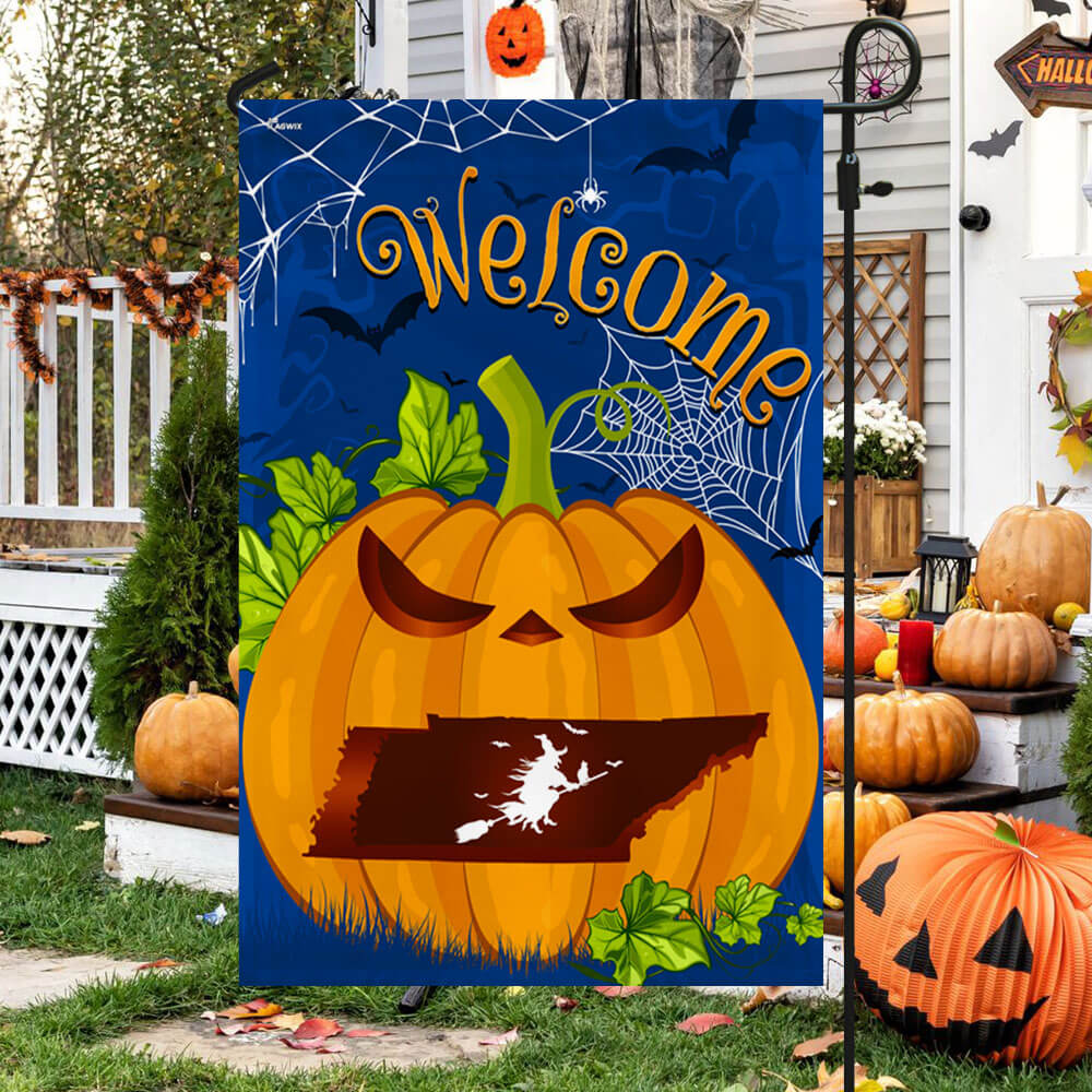 Welcome Tennessee Pumpkins Halloween Fall Flag TPT1144Fv3
