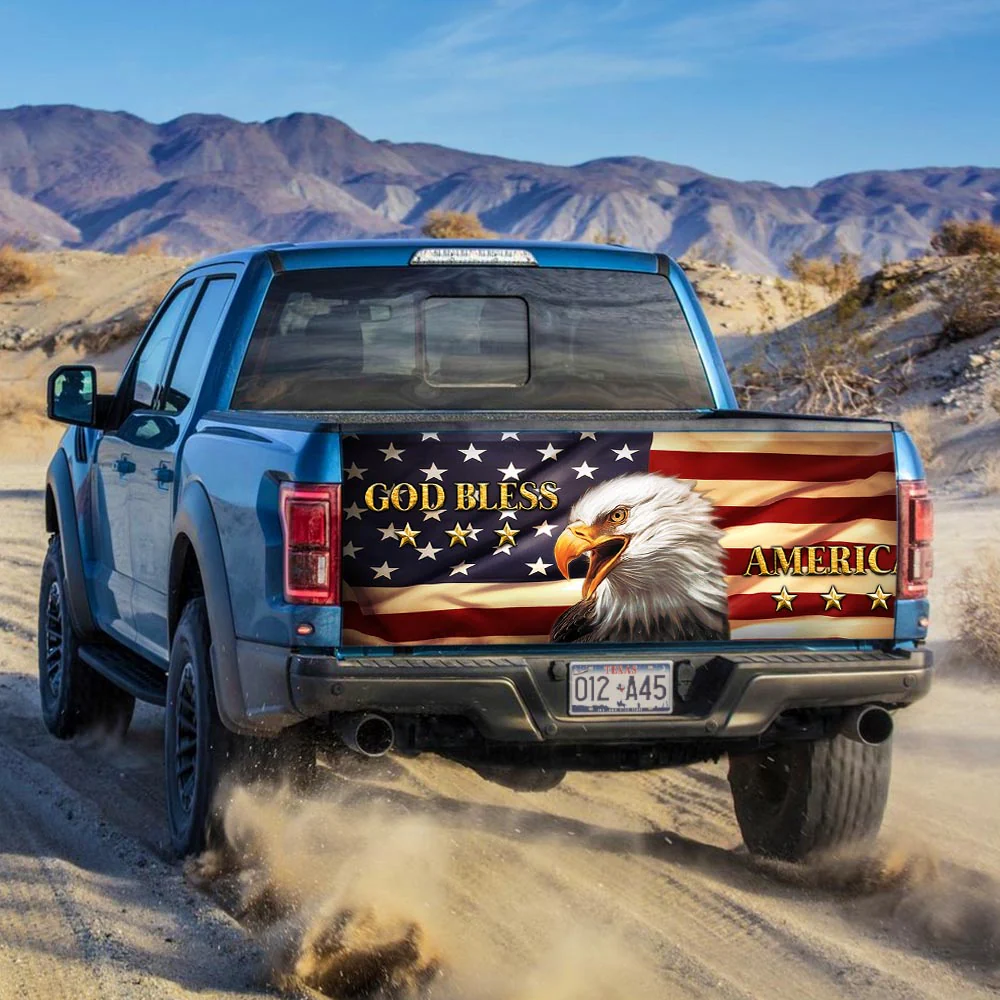 God Bless America Truck Tailgate Decal Sticker Wrap