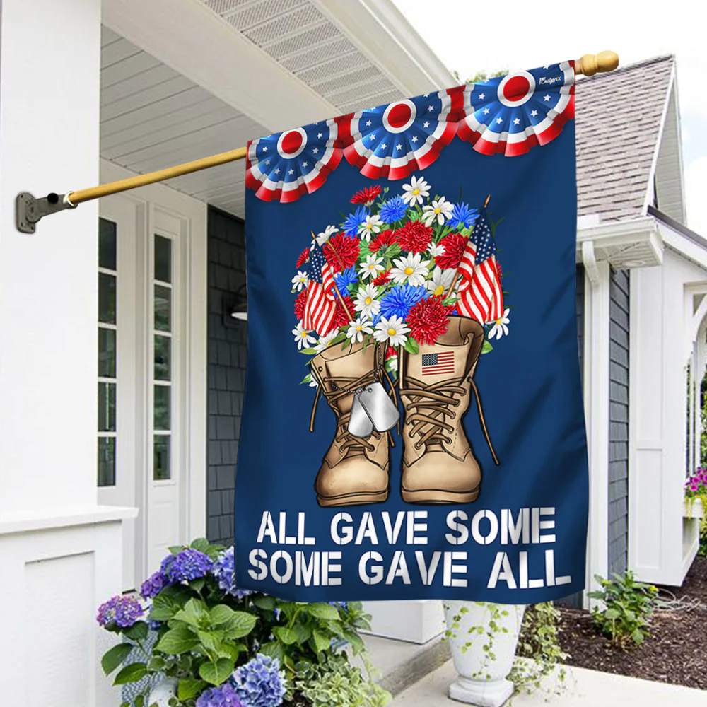 Bimipi American Flag Memorial Day Military Boots Veteran All Gave Some Some Gave All Patriotic Veterans Day Flag