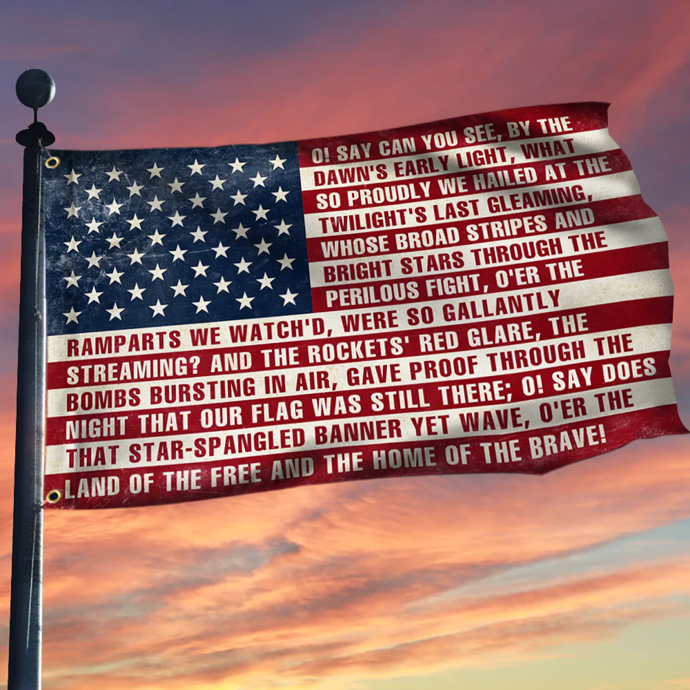 Bimipi American Flag - American Flag The Star-Spangled Banner, National Anthem Of The United States Grommet Flag
