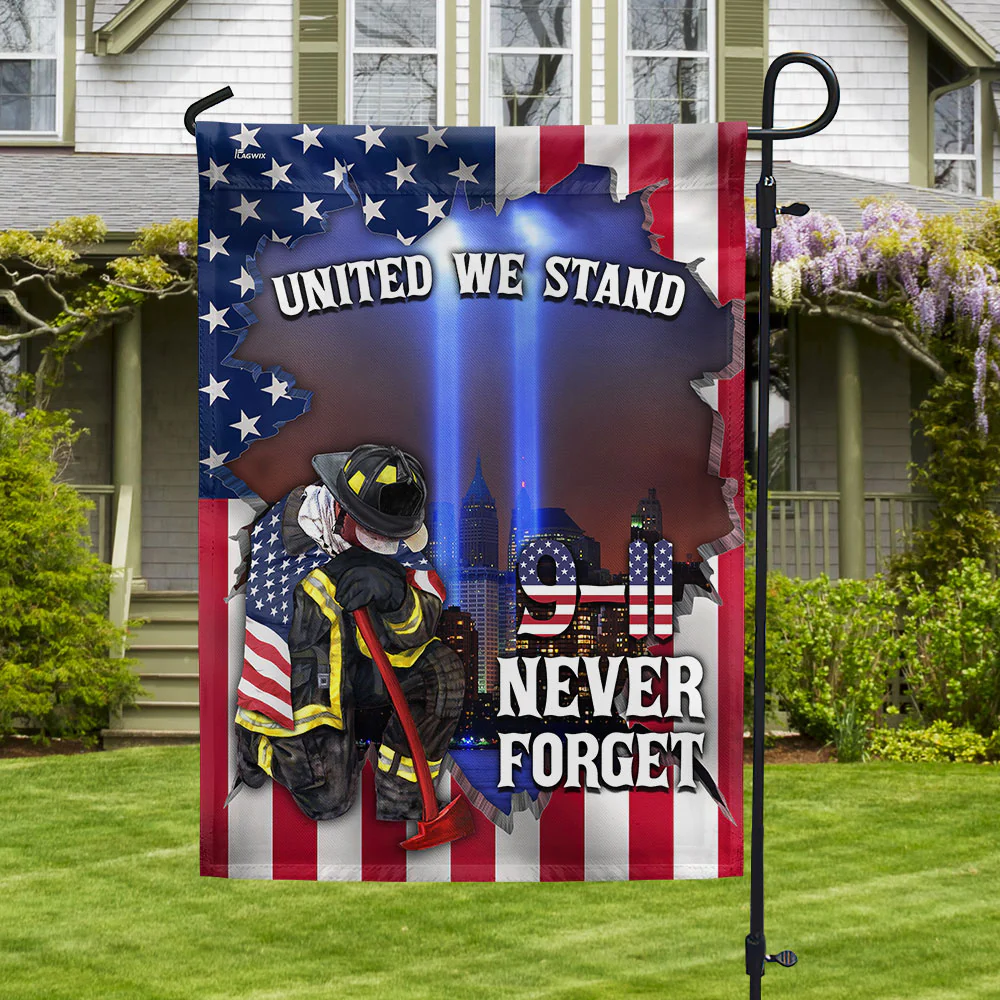 911 Never Forget Patriot Day United We Stand American Flag