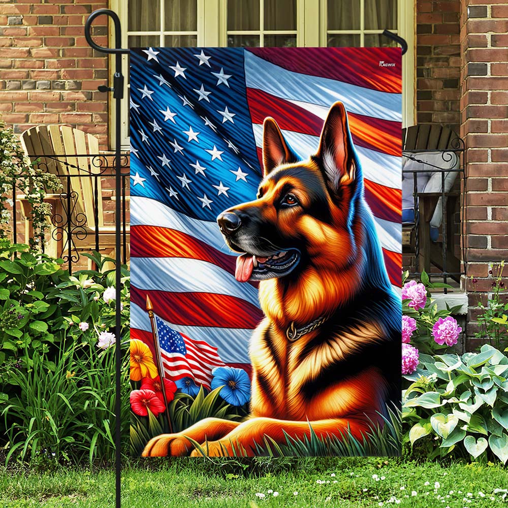 Bimipi  Patriot German Shepherd American Flag