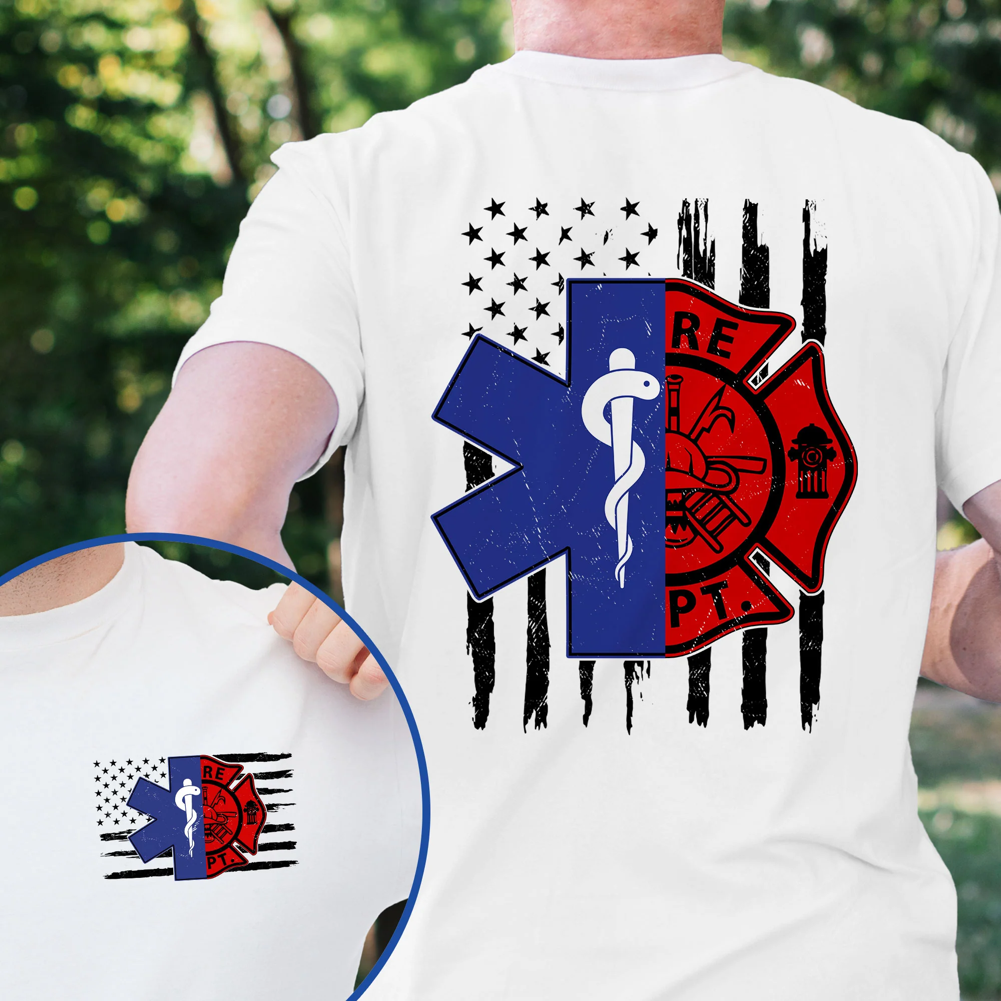 Firefighter EMT American T-Shirt