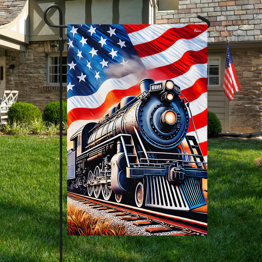 Train American Flag