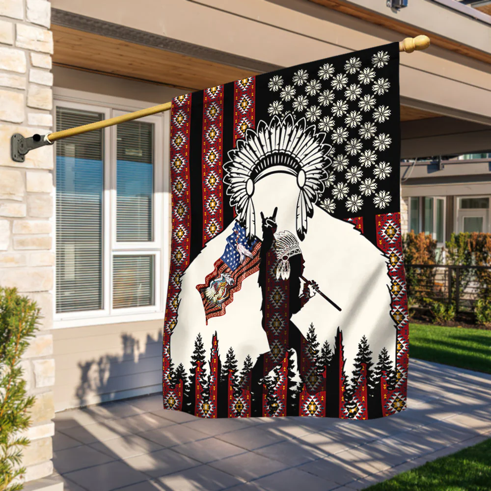 Bigfoot Native American Flag