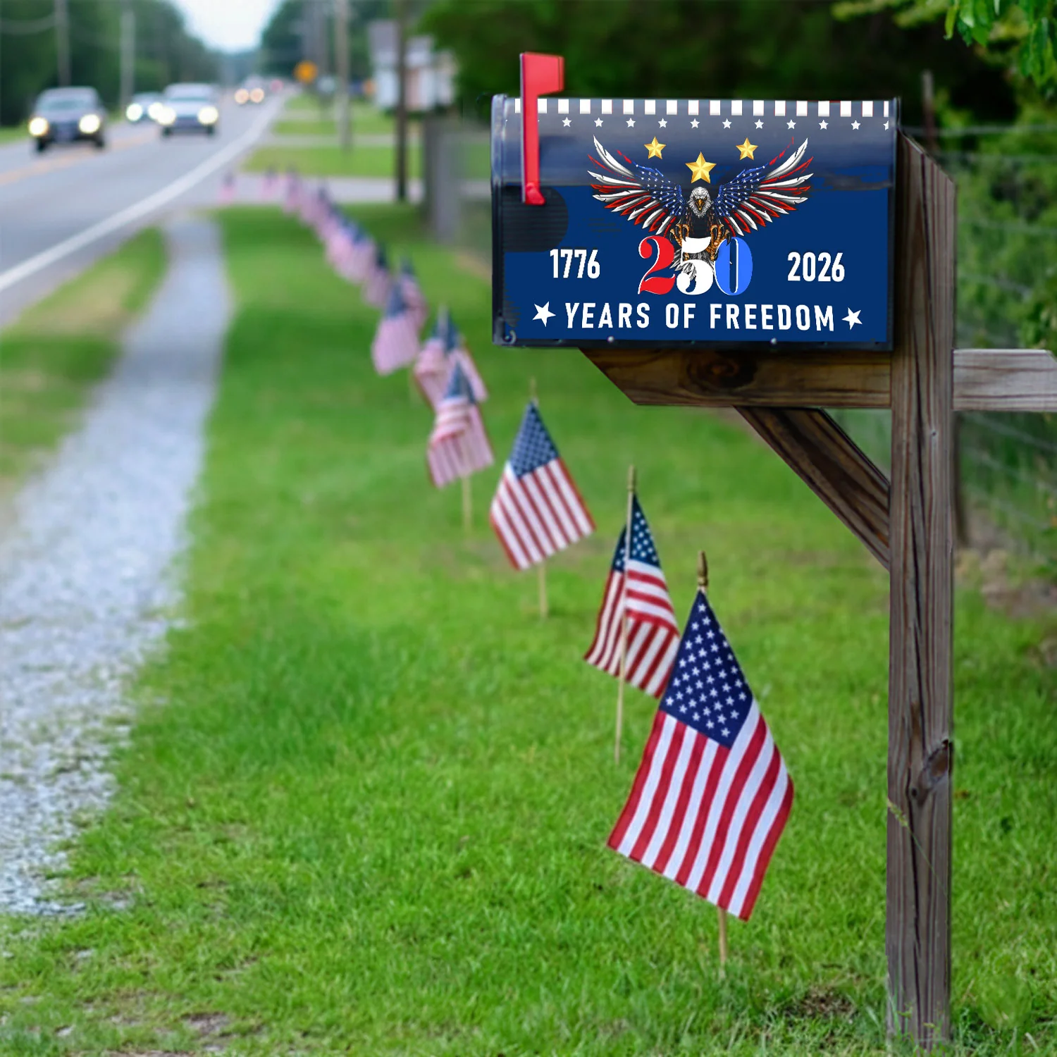 Patriotic America 250 Years of Freedom 1776 2006 Mailbox Cover