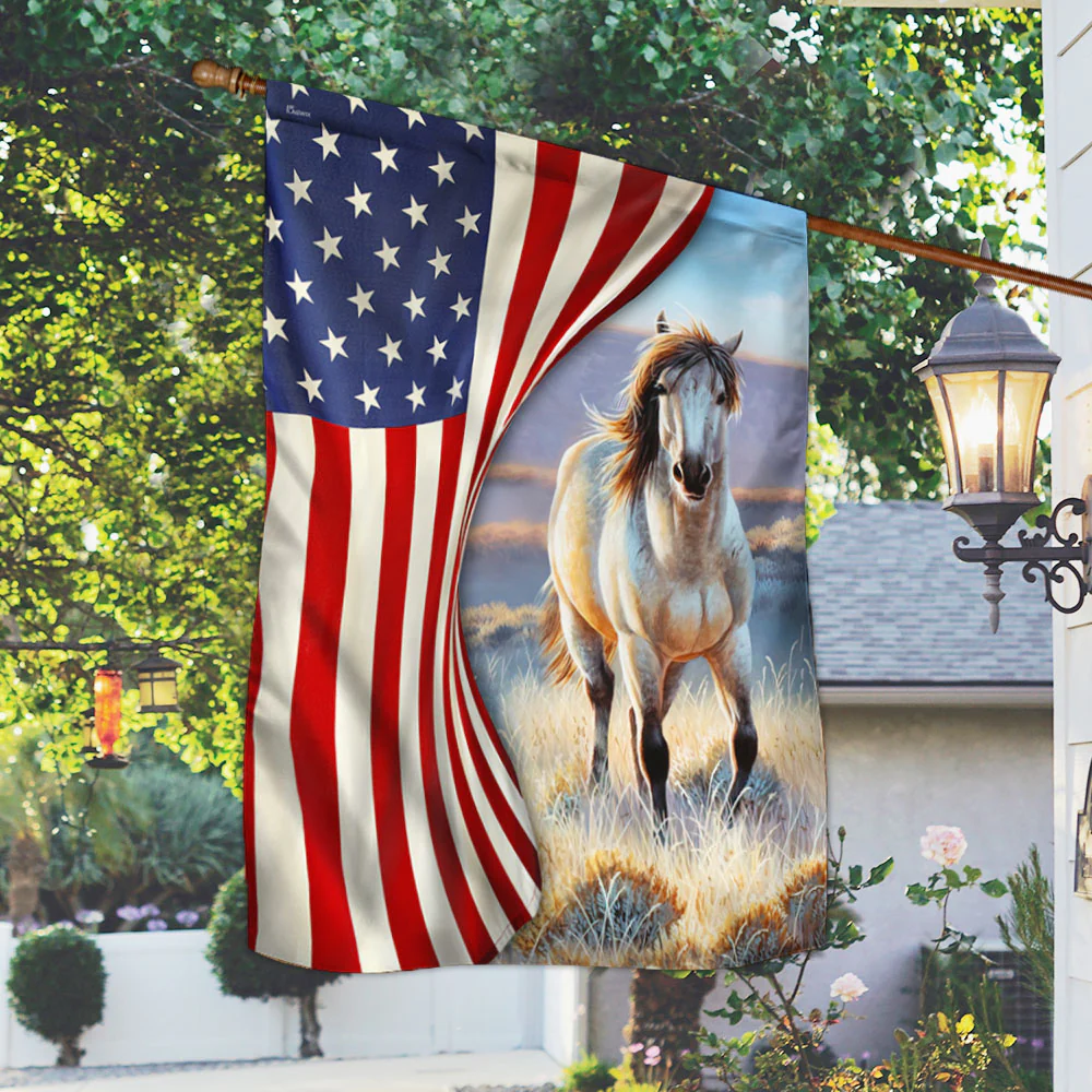 Horse American Flag