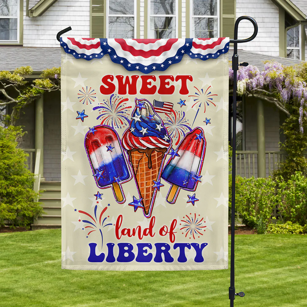 Bimipi American Flag - Patriotic Ice Cream 4th Of july Sweet Land of liberty Flag