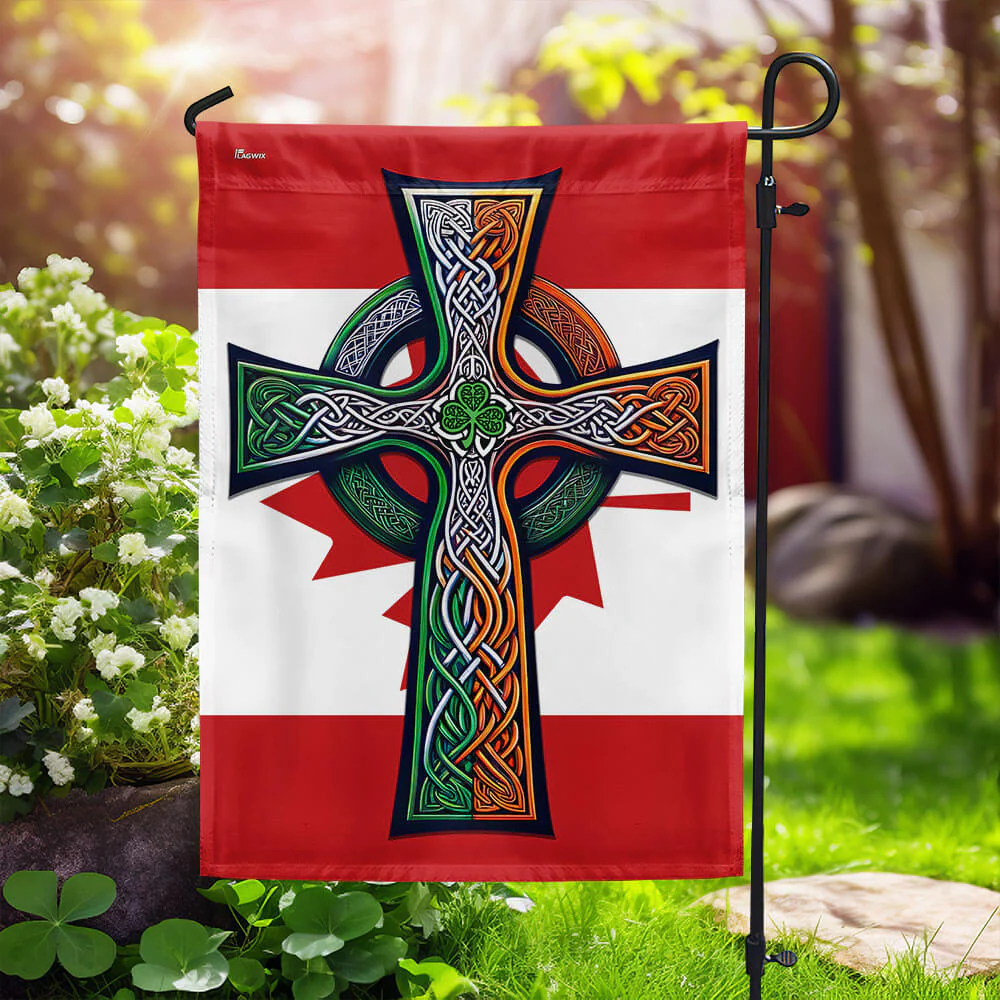 Irish Celtic Knot Cross St. Patrick’s Day Canada Irish Canadian Flag
