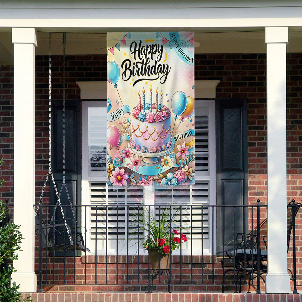 Happy Birthday Celebration Decor Flag
