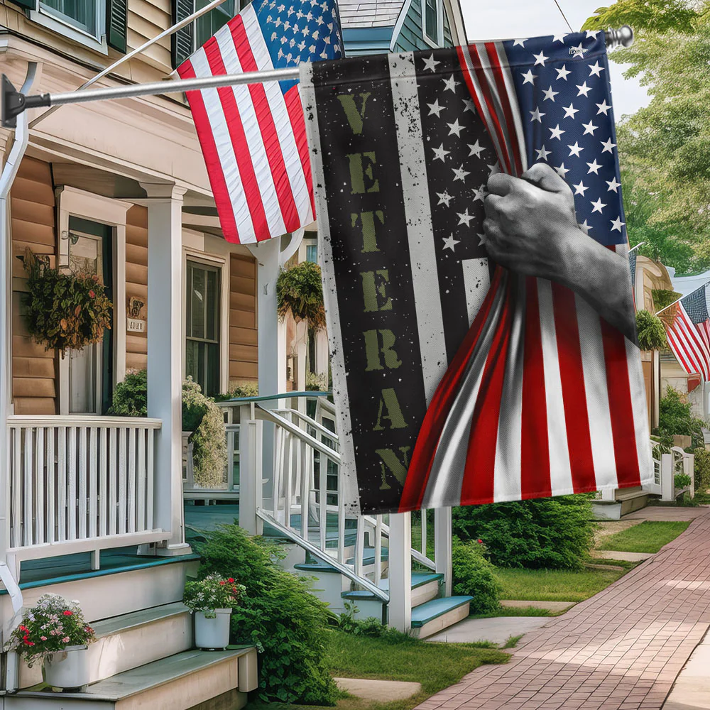 US Veteran Flag Honoring All Who Served Patriotic Veterans Day American Flag