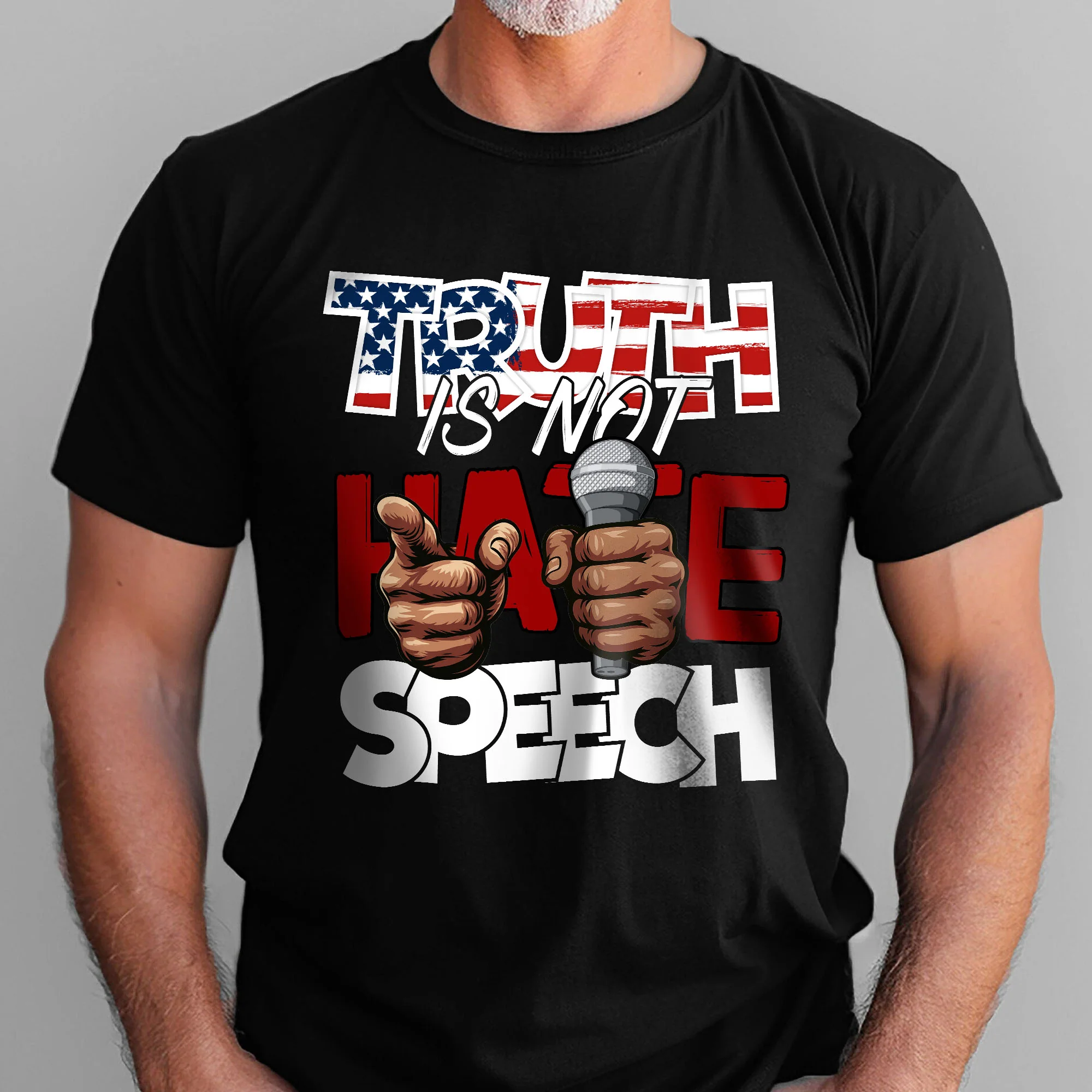 Truth The New Hate Speech Political Correctness USA Flag T-Shirt