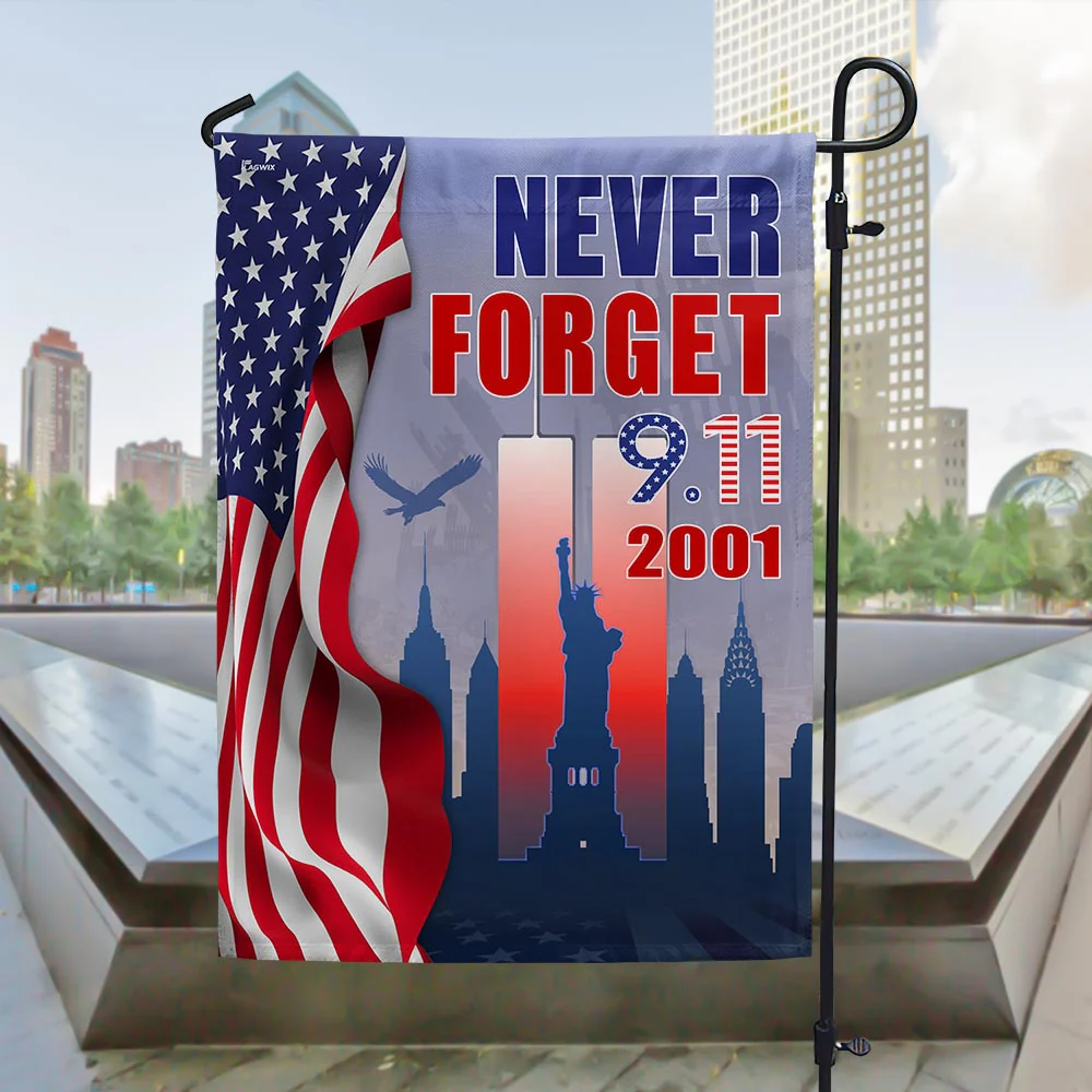 Never Forget 9-11 Flag September 11 Memorial American Flag