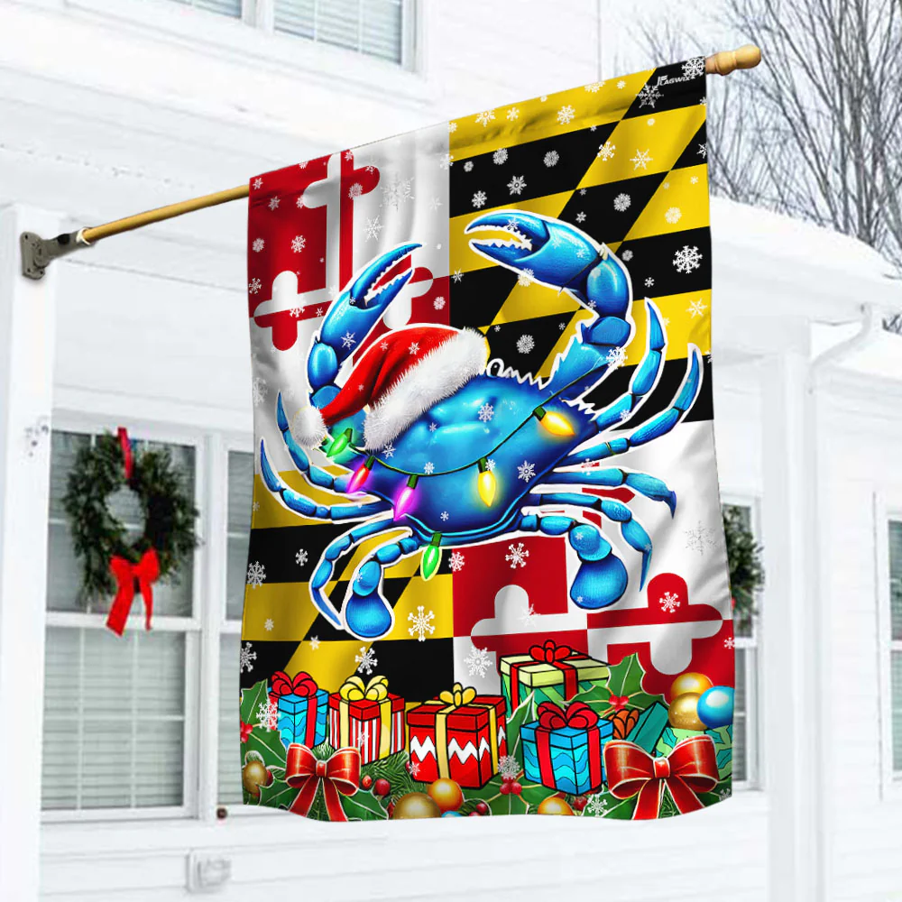 Christmas Crab Maryland Blue Crab Christmas Maryland Flag