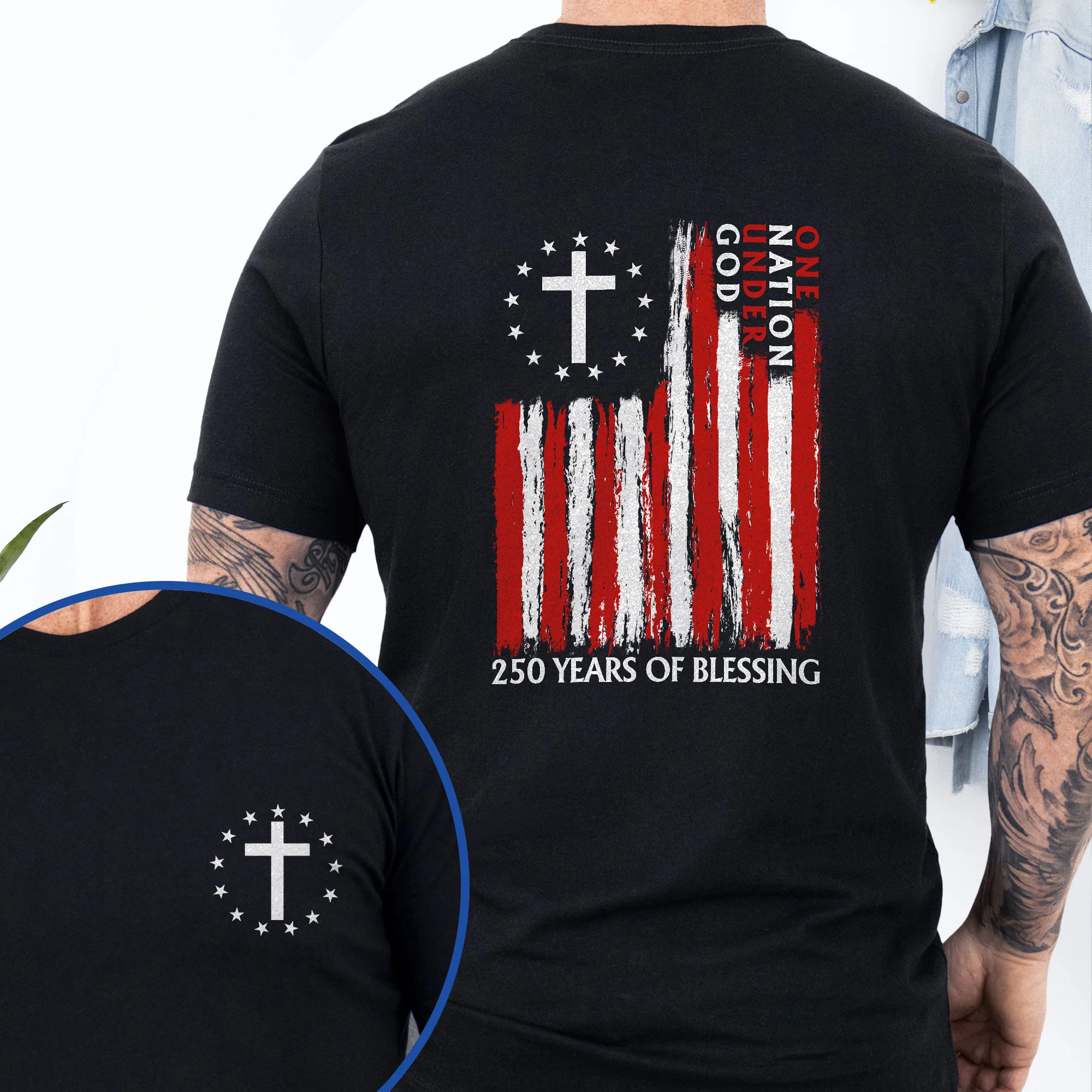 250 Years of Blessing Shirt, American One Nation Under God T-Shirt
