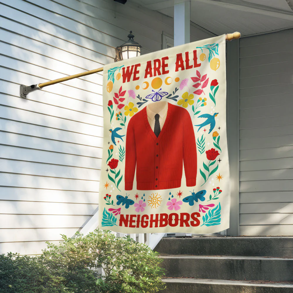 We Are All Neighbors Garden Flag Welcome Decoration Inclusivity Diversity House Decoration