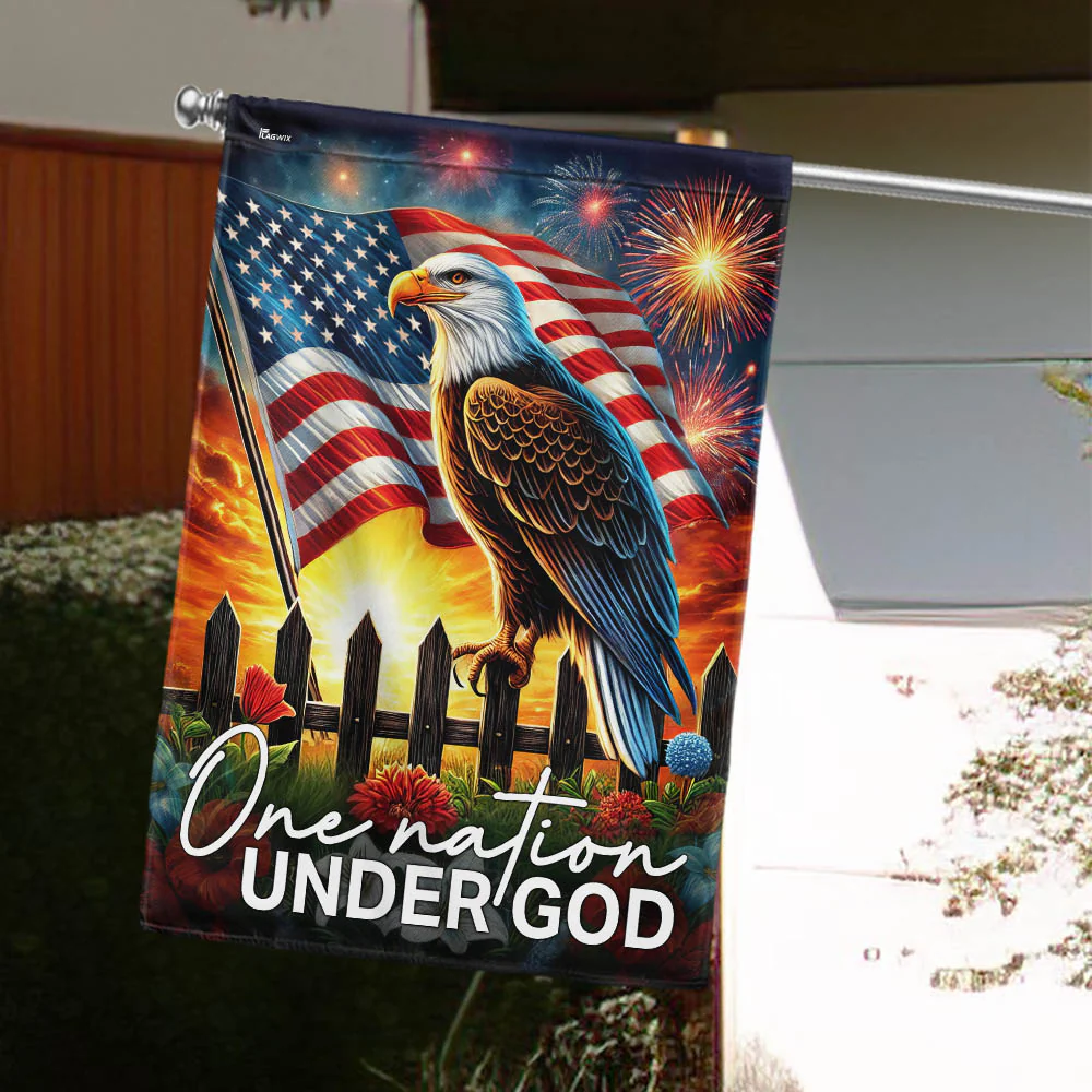 Bimipi American Flag - Patriot Eagle One Nation Under God Flag