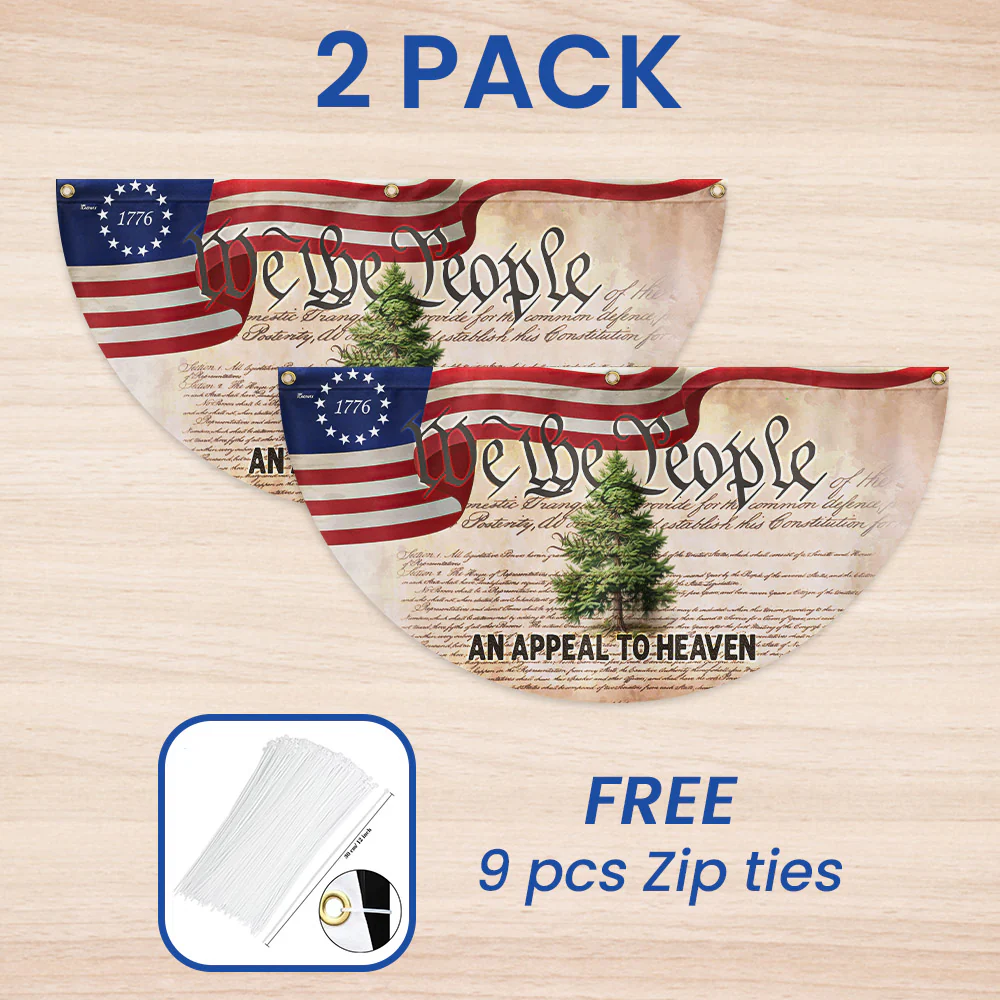 Bimipi American Flag - An Appeal To Heaven Flag We The People Betsy Ross 1776 Pine Tree Non-Pleated Fan Flag