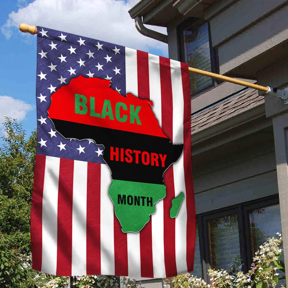Black History Month. African American Flag