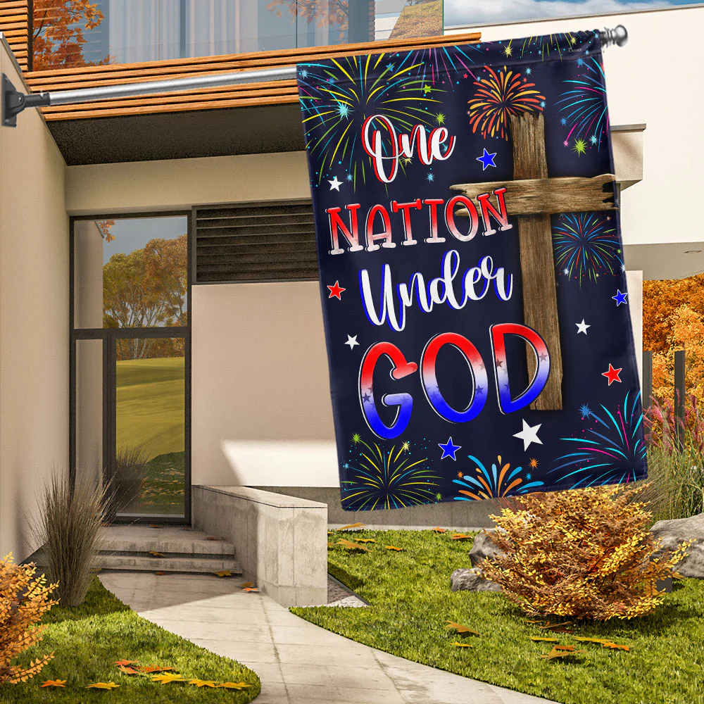 Bimipi American Flag - One Nation Under God 4th Of july Flag
