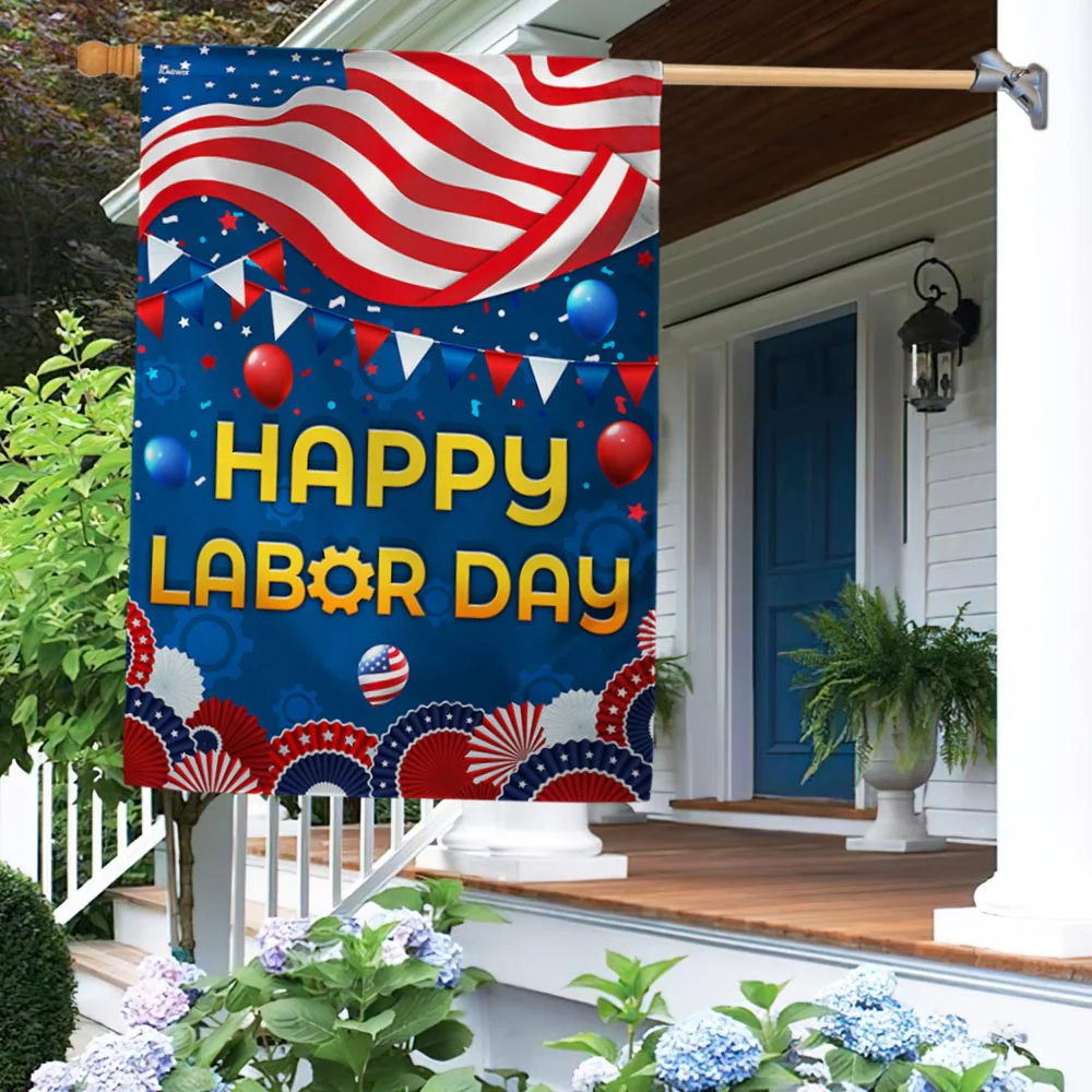 Happy Labor Day American Flag