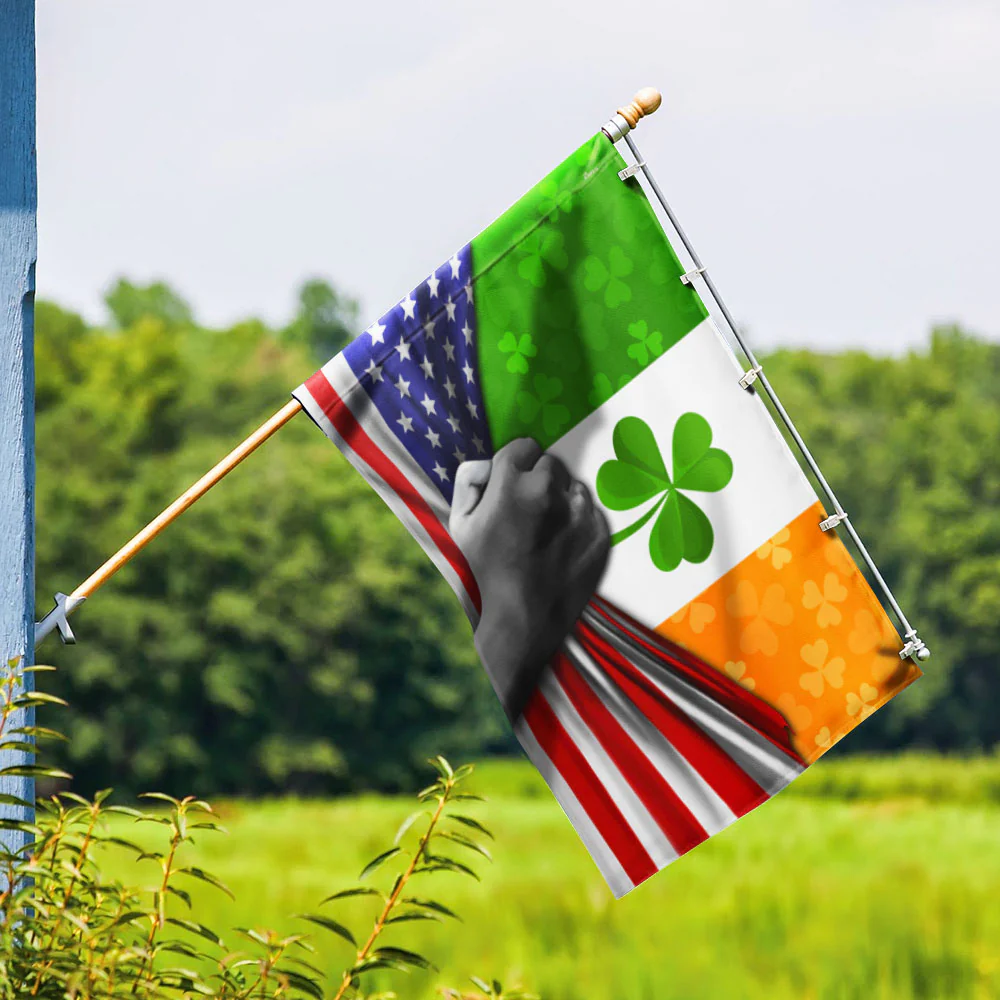 Irish Shamrock Flag