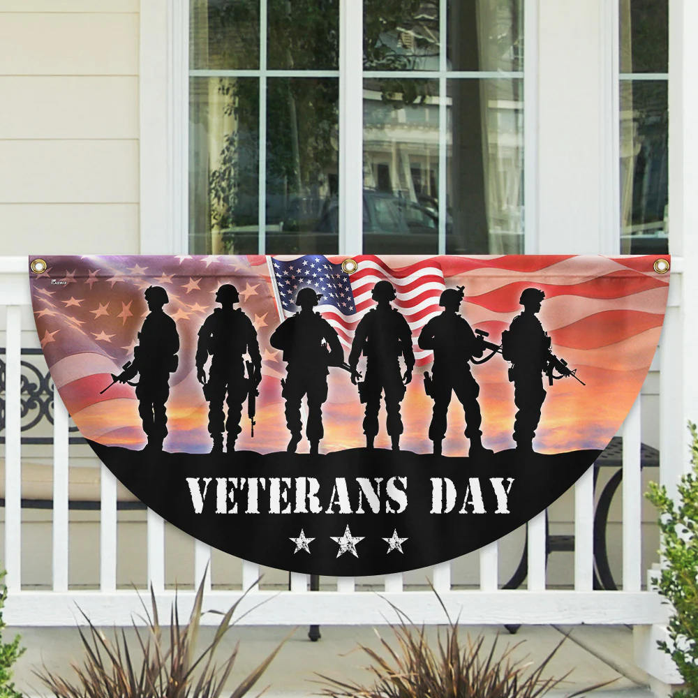 Veterans Day Honoring All Who Served Non-Pleated Fan Flag