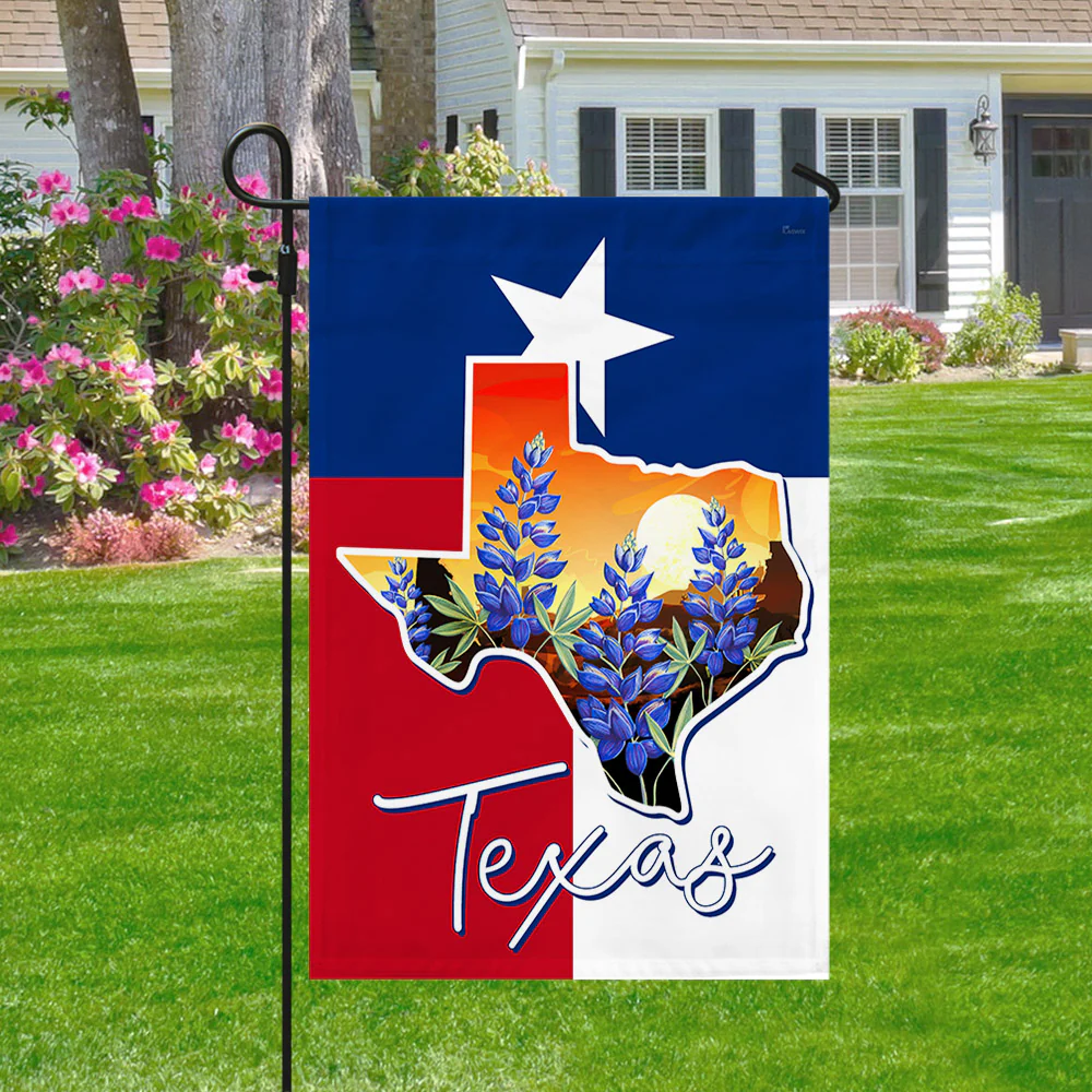 Texas Bluebonnets Flag State Of Texas
