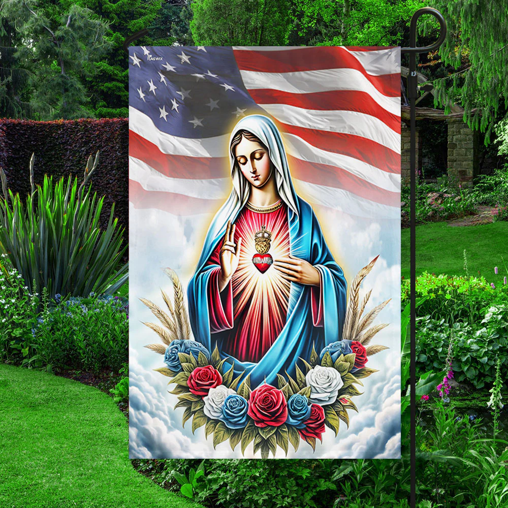 Bimipi The Immaculate Heart of Mary American Flag