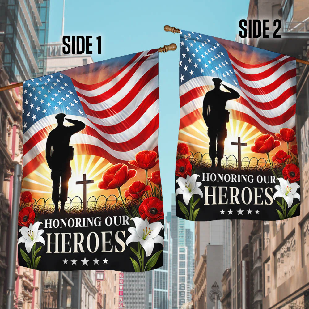 Memorial Day Honoring Our Heroes Veteran American Flag