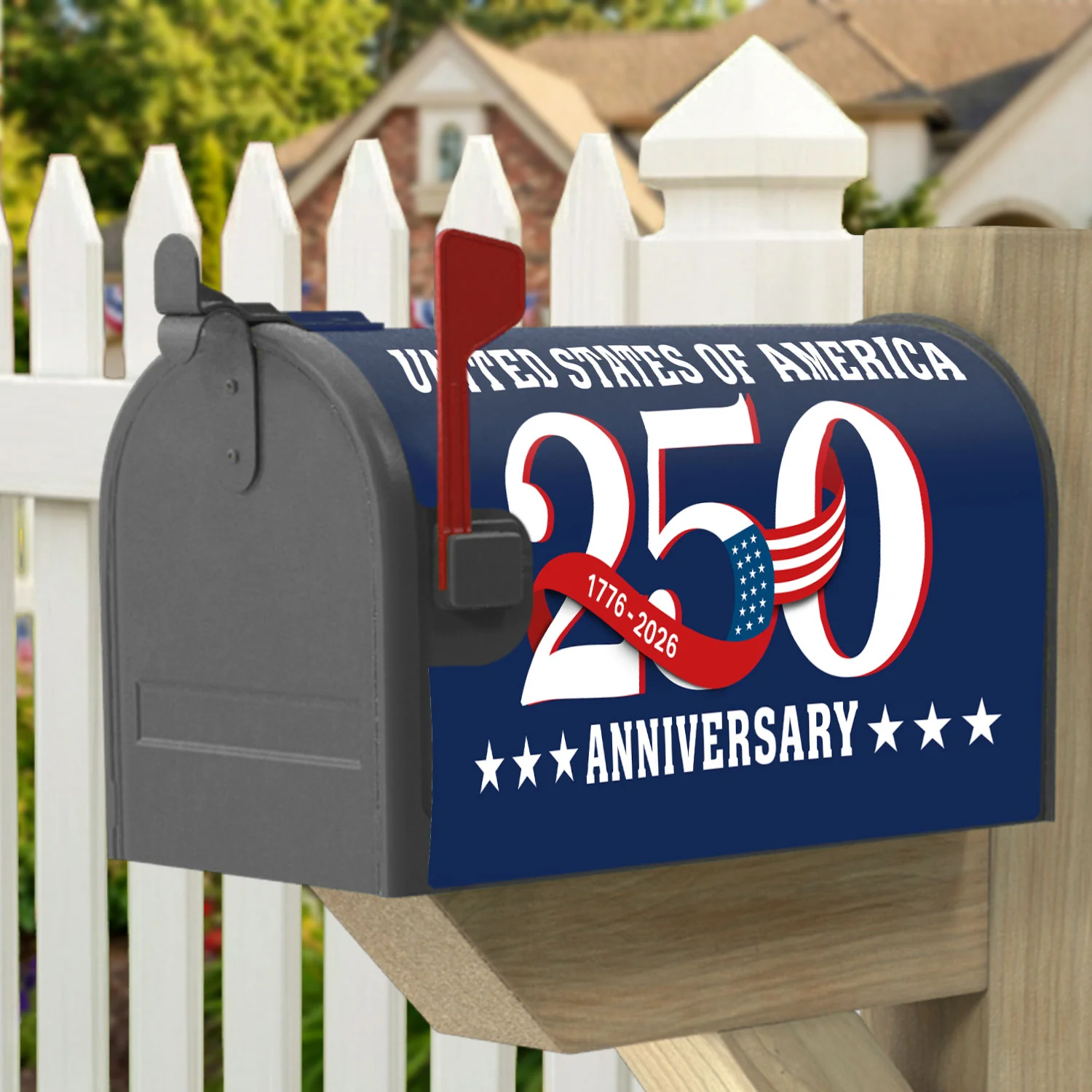 250th Anniversary United States of America Flag Patriot Mailbox Cover