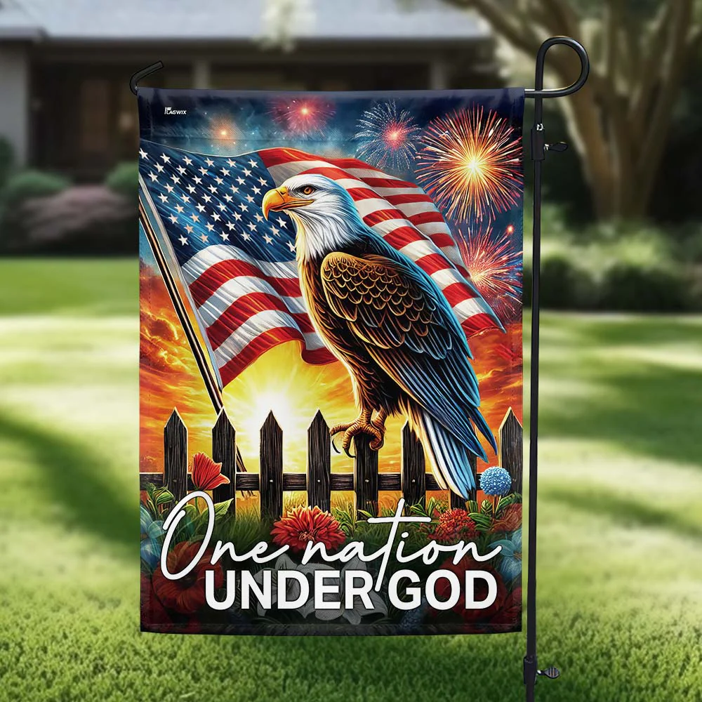 Bimipi American Flag - Patriot Eagle One Nation Under God Flag