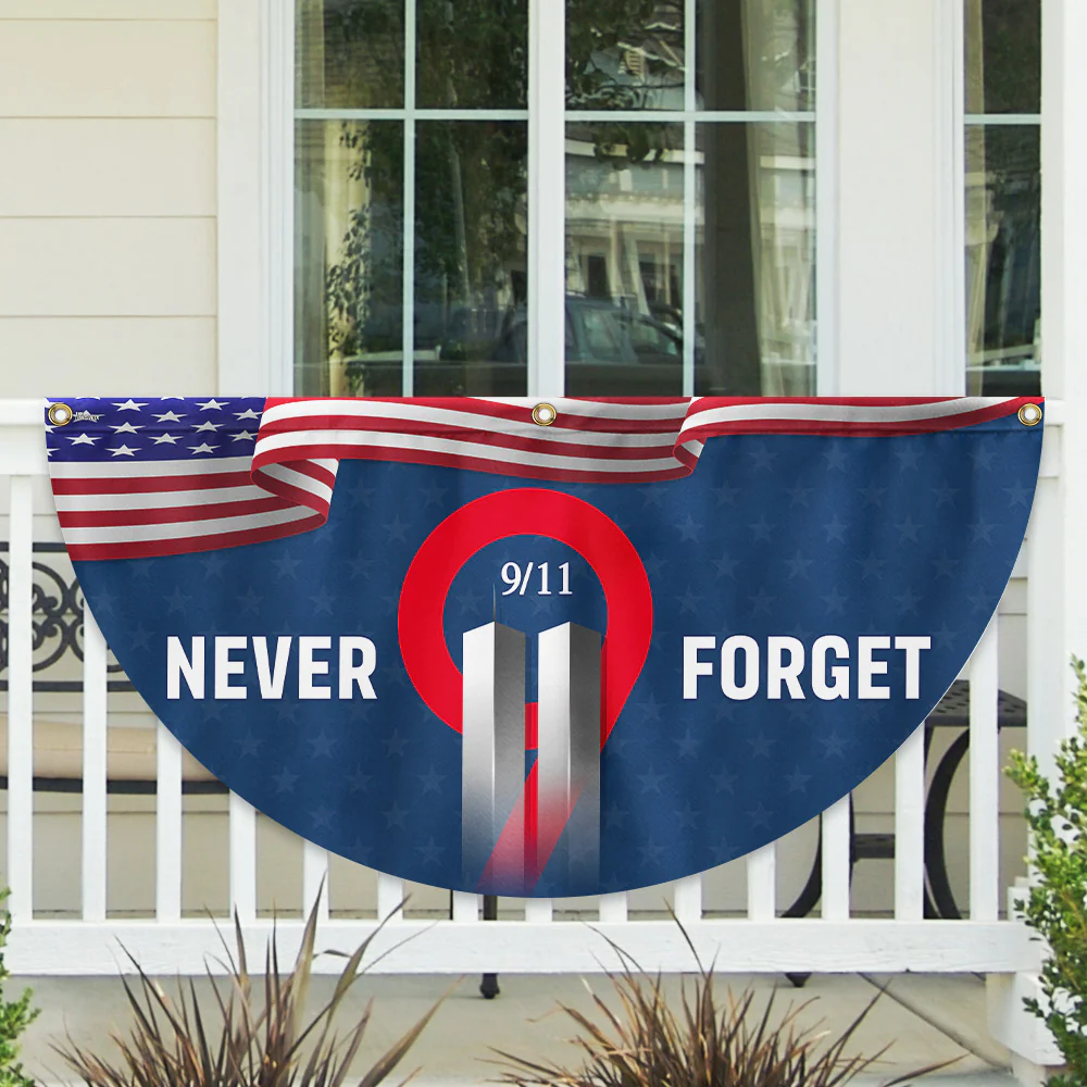 Never Forget 9/11 Patriot Day September 11th Attacks Non-Pleated Fan Flag