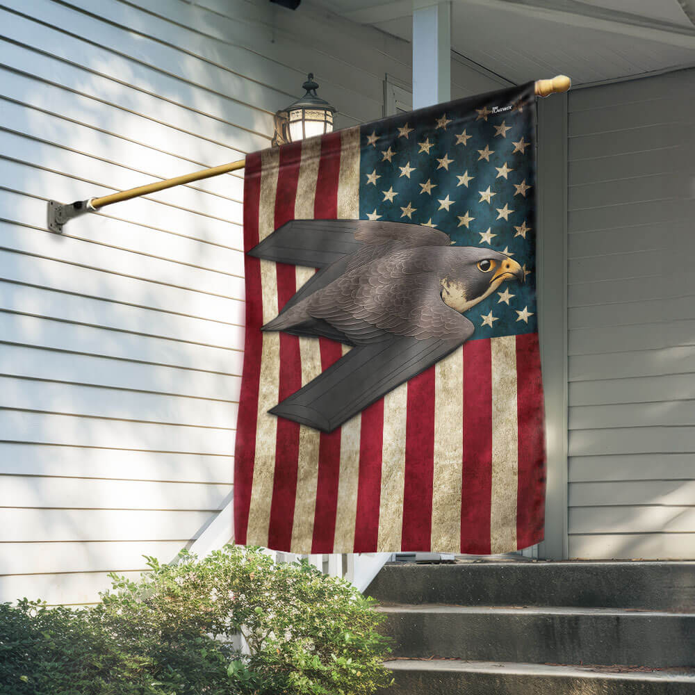 Veterans Day Flag - Eagle B-2 Spirit - Proud Airforce American Flag