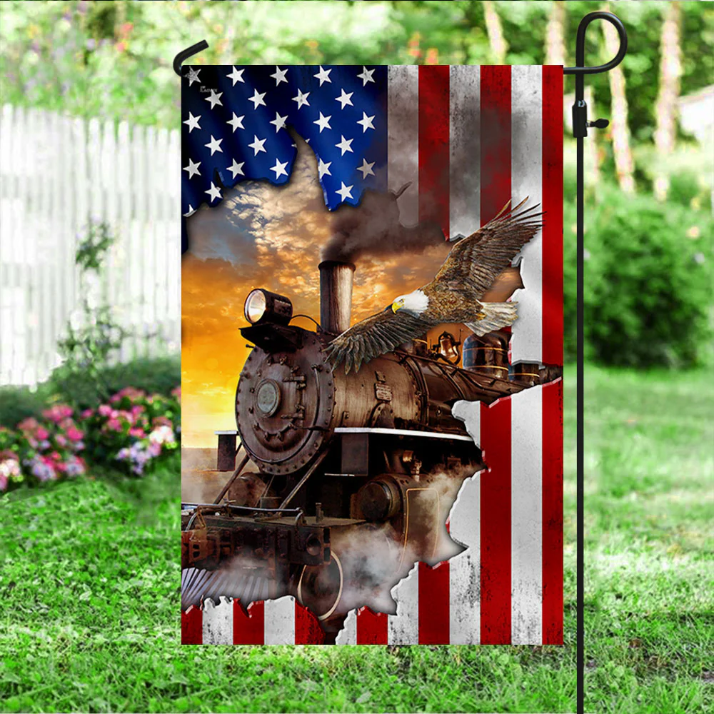 Train American Flag