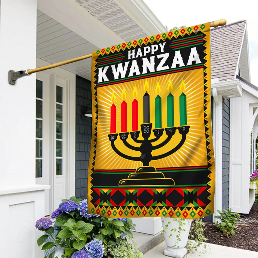 Happy Kwanzaa Black History African American Flag