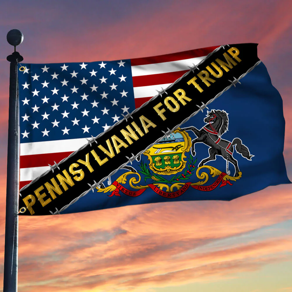 Pennsylvania For Trump Grommet Flag