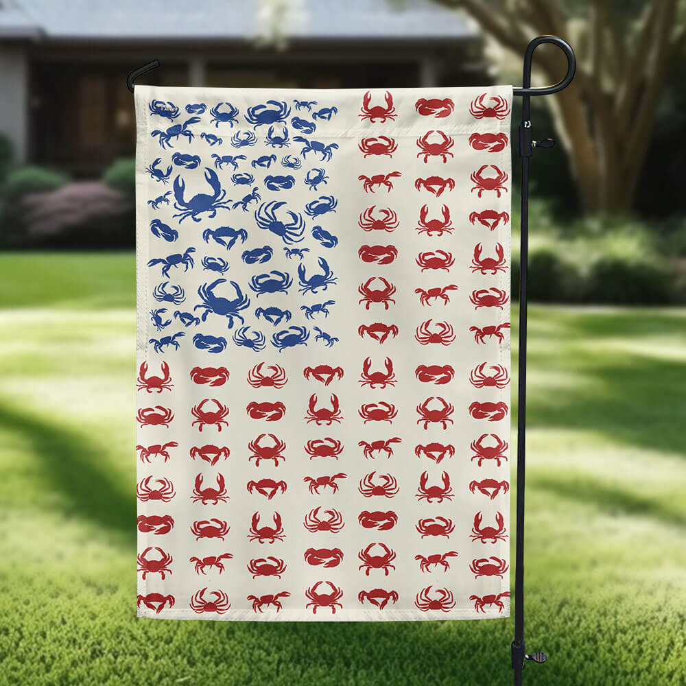 Bimipi American Flag - Patriotic Crab 4th Of july Flag, Fishing Flag