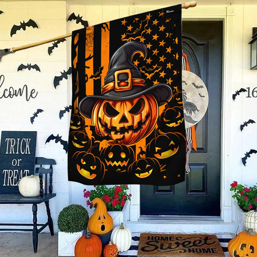 Halloween Pumpkin American Flag
