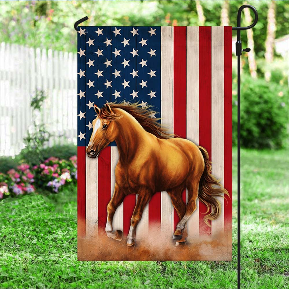 Horse Patriotic American Flag