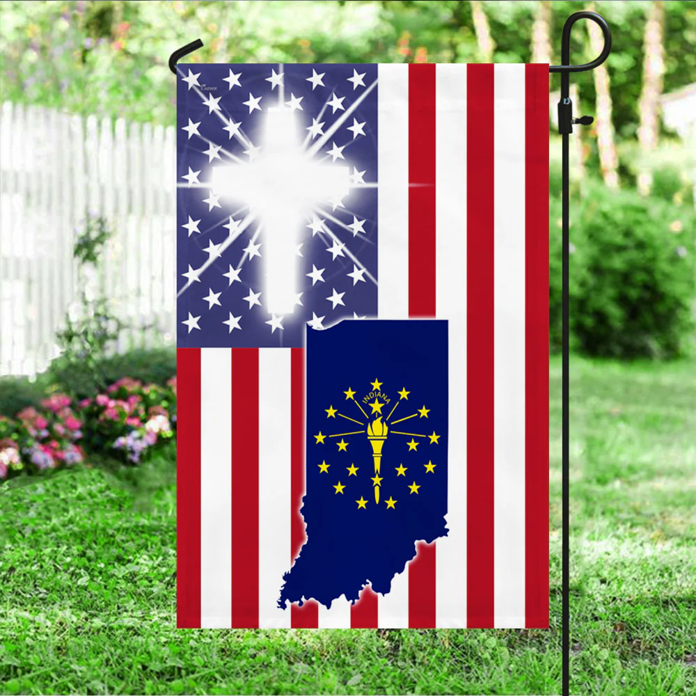 Indiana Flag Indiana American Flag QTR14Fv8